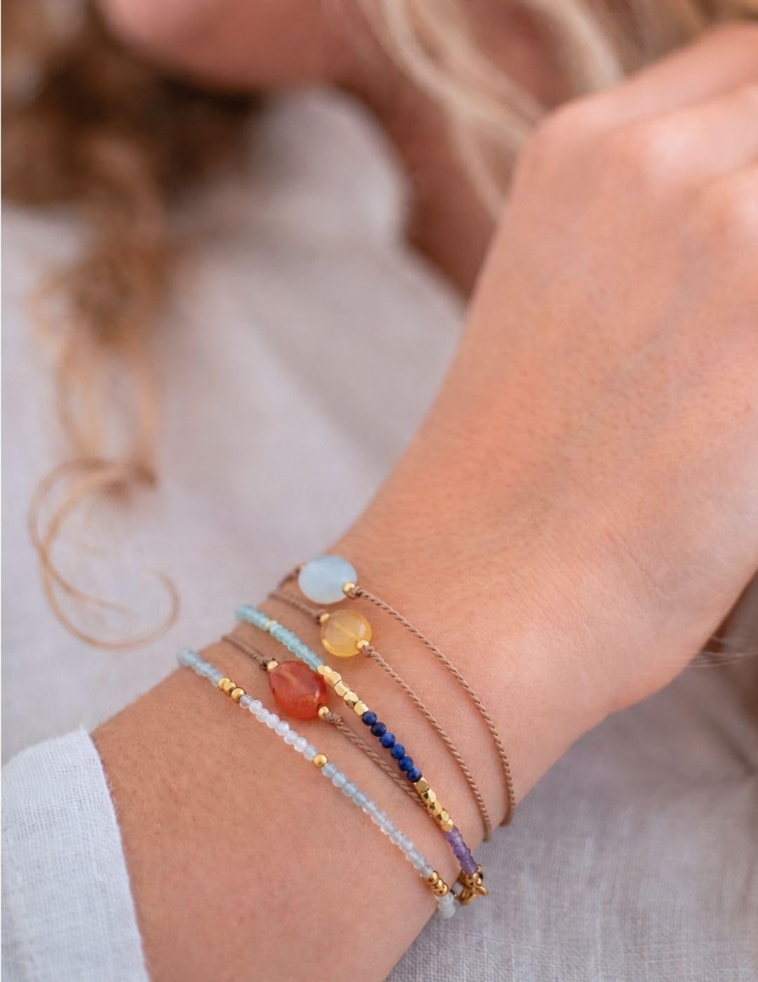 happymaker Edelstein Armband Damen als Kraftgeber, handmade in Deutschland