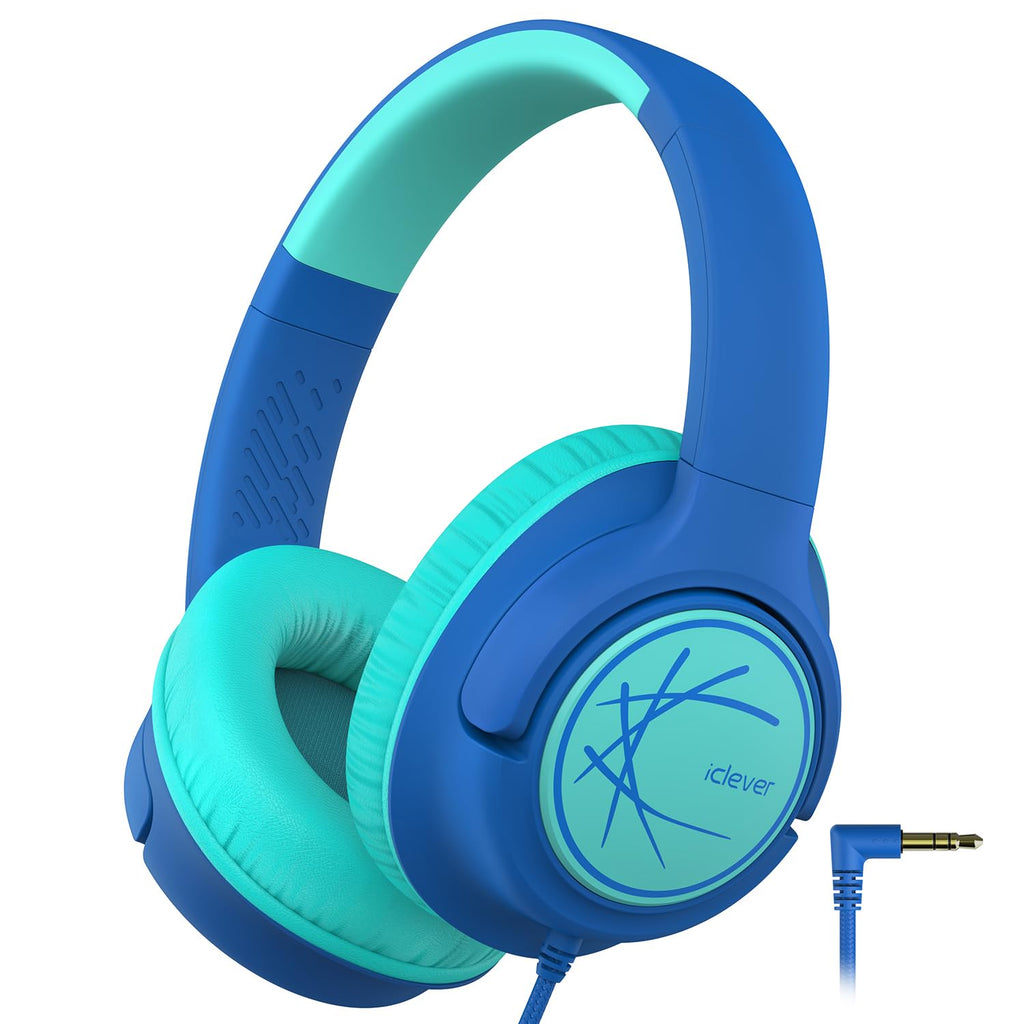 iClever HS26 Kopfhörer Kinder mit 3,5 mm Kabel für Schule/Tablet/Reisen