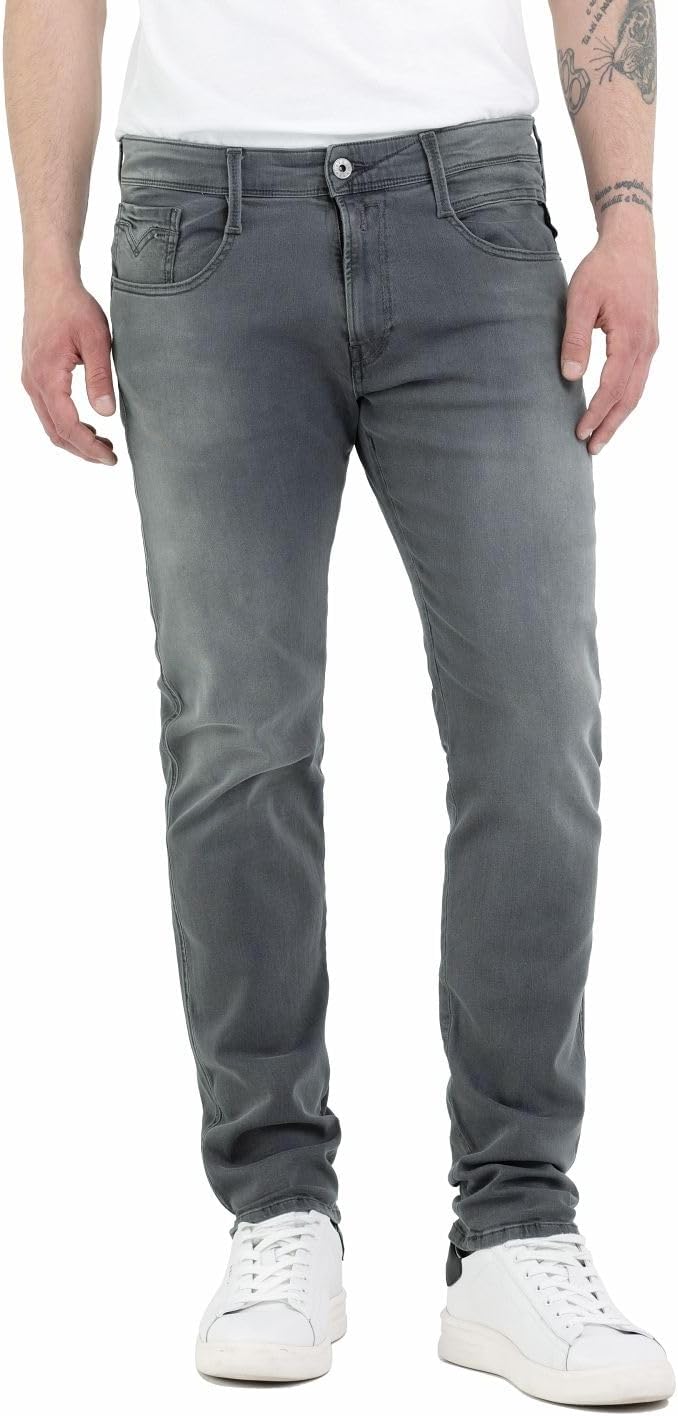 Replay Herren Jeans Anbass Slim-Fit mit Comfort Stretch