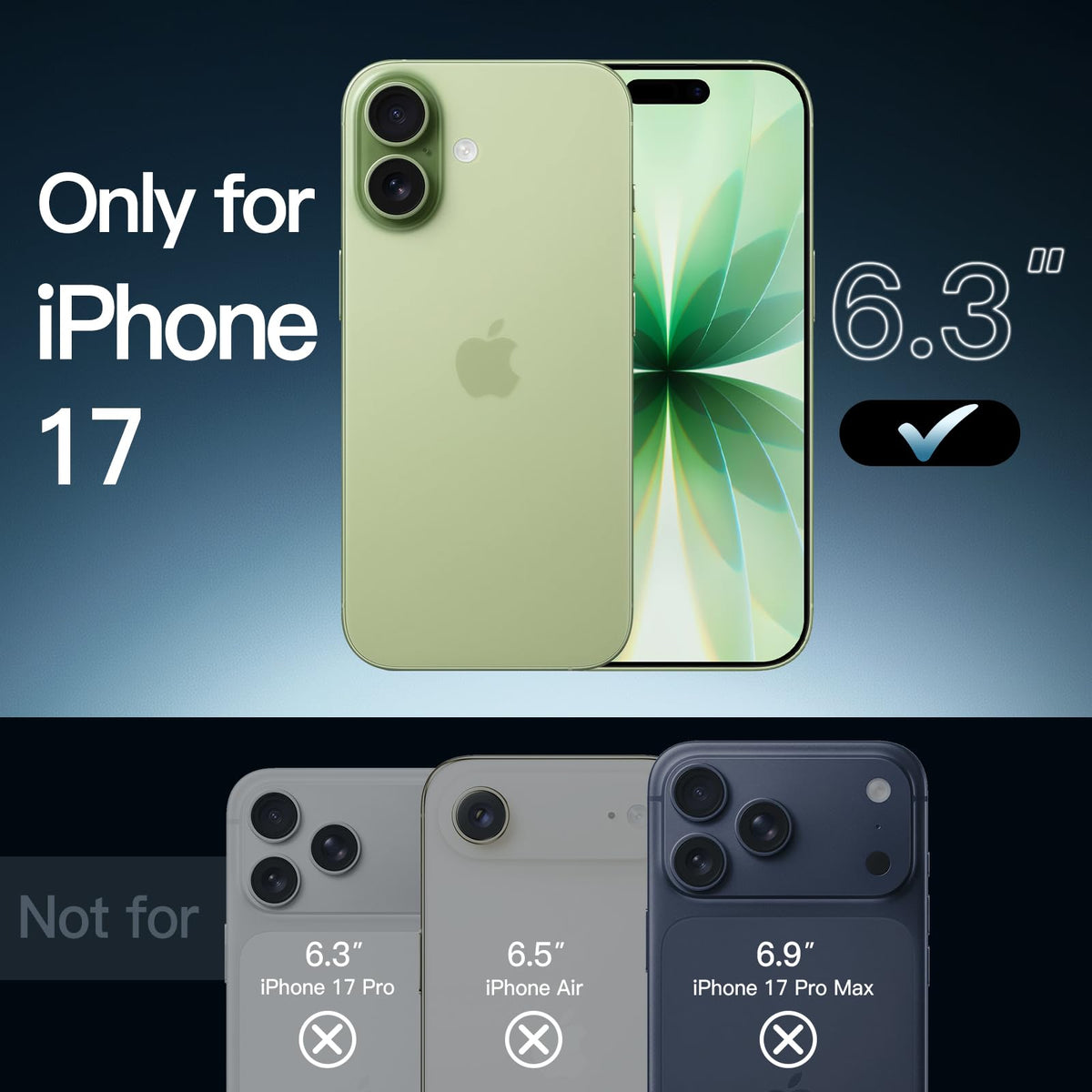 JETech Magnetische Hülle für iPhone 17, Durchsichtig