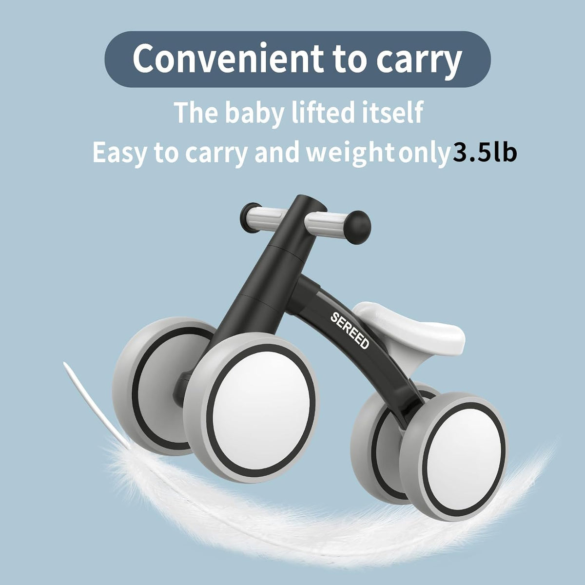 SEREED Baby Balance Bike for 1 Year Old Boy Girl, First Birthday Gift Toy