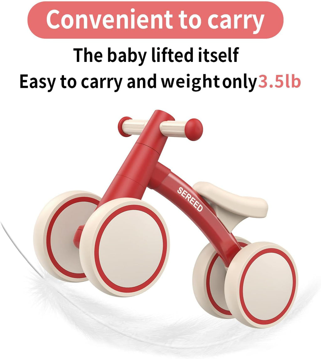 SEREED Baby Balance Bike for 1 Year Old Boy Girl, First Birthday Gift Toy