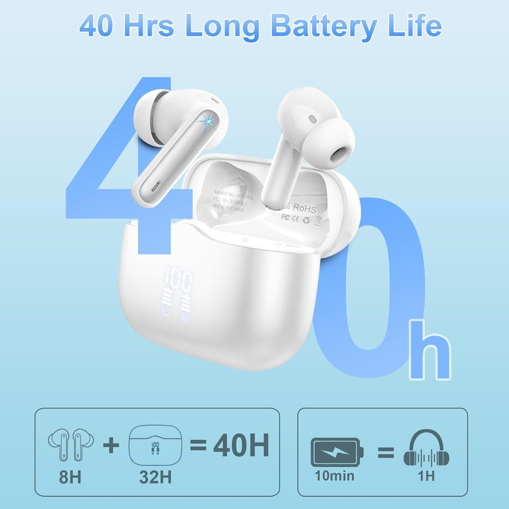 Bluetooth Kopfhörer, Kopfhörer Kabellos Bluetooth 5.4, Tiefer Bass Ohrhörer