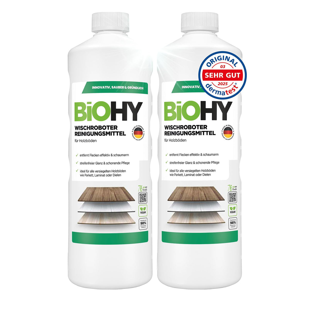 BiOHY Wischroboter Reiniger für Station mit Orangenduft (2 x 1 Liter)