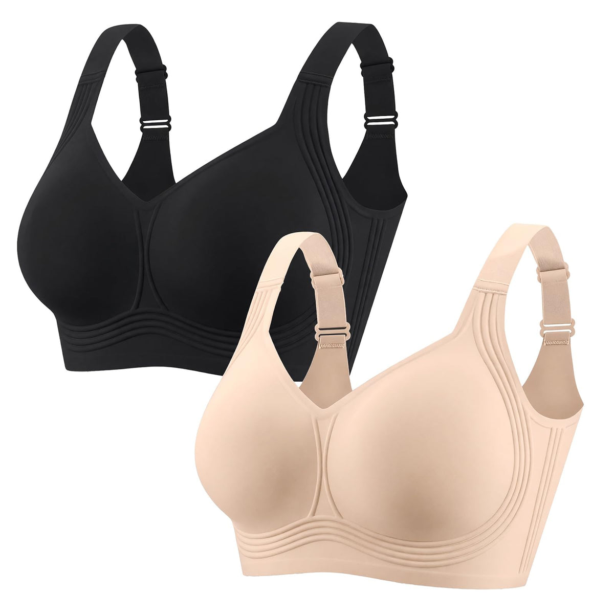 PoseFree Jelly Bras for Women, Wireless No Underwire, Full Coverage Support