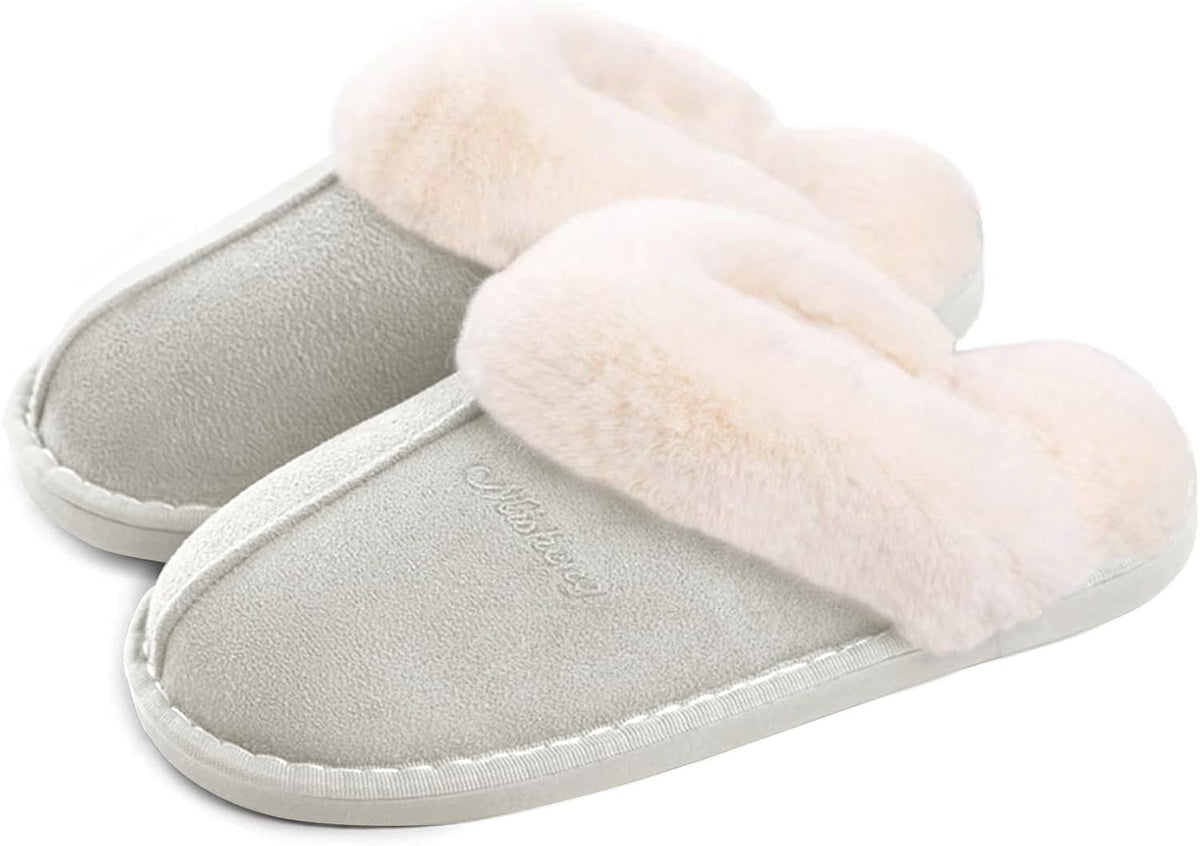 Misolin Chaussons Femme Homme Hiver Chaudes Maison Mémoire Mousse Pantoufle