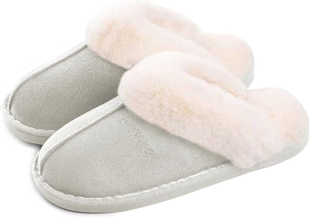 Misolin Damen Herren Hausschuhe Winter Warme Pantoffeln mit Memory-Schaum