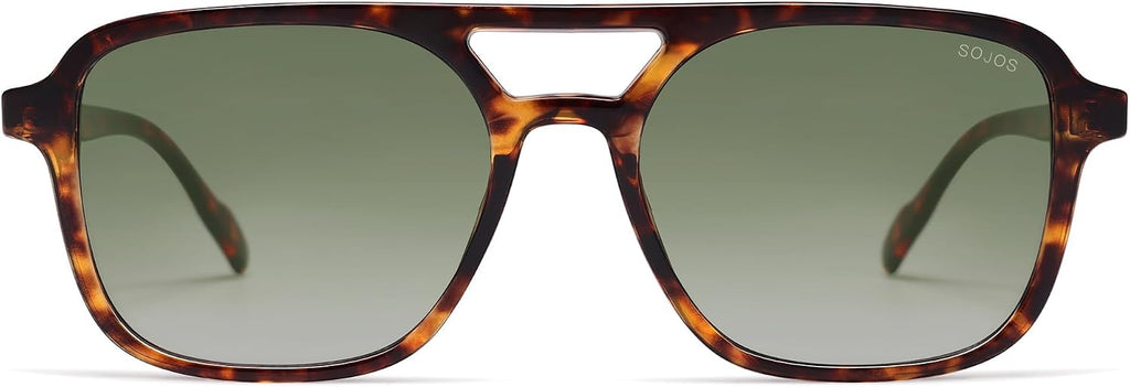 SOJOS Retro Aviator Sunglasses Womens Mens,Trendy Rectangle Shades SJ2202