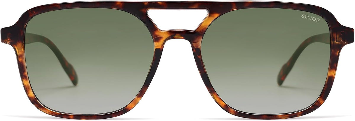 SOJOS Retro Aviator Sunglasses Womens Mens,Trendy Rectangle Shades SJ2202