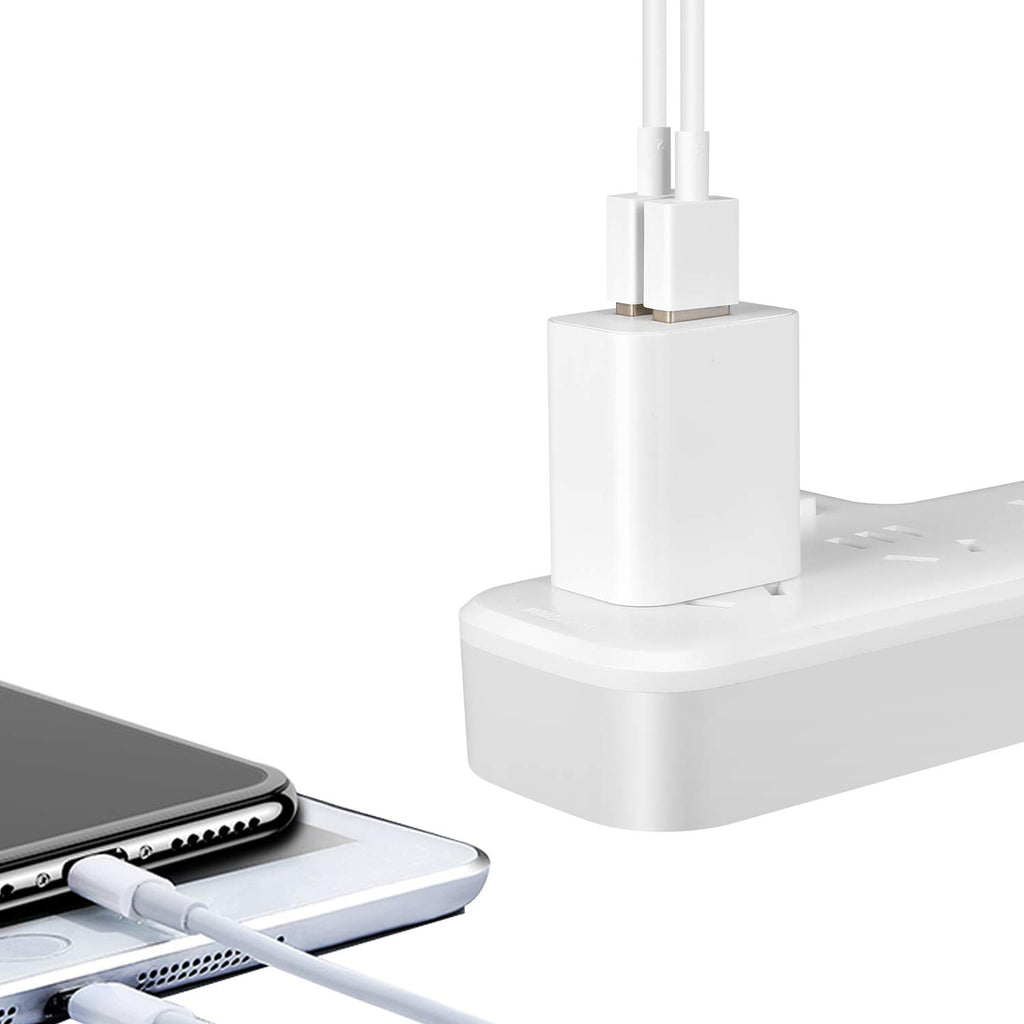 2er Pack USB C Ladegerät, 4 Ports 40W Mehrfach Schnellladegerät Netzteil Power Adapter Für iPhone 18/17/16/15/14/Für iPhone 13/12/11 Pro/Max/Plus/XR/XS/iPad/Samsung Handy, USB C & USB A PD 3.0 Charger