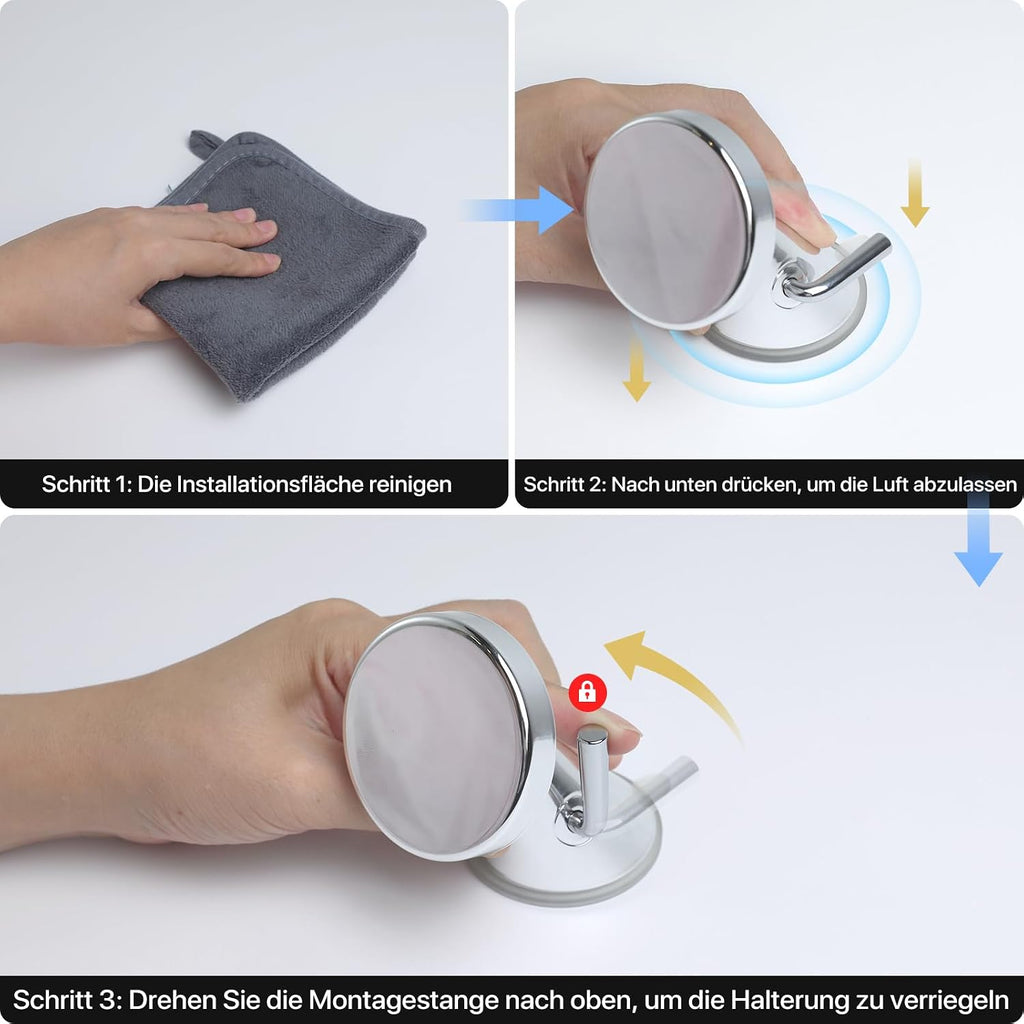 Miracase [2026 Upgraded Handyhalterung Auto Handy Halterung,Universal Car Phone Holder[Stärkste Saugnapf & Lüftungshaken] 360° Drehbar kfz autohalterung Lautsprecher für iPhone Samsung Galaxy Google