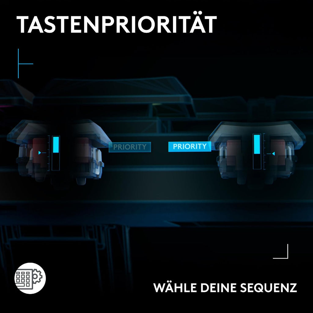 Logitech G G515 LIGHTSPEED TKL kabellose flache Gaming-Tastatur (Schwarz)