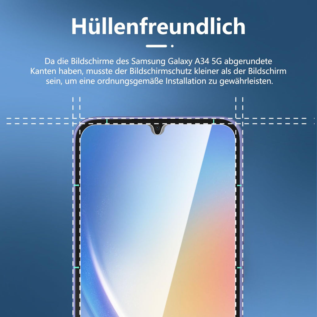NEW'C Schutzfolie für Samsung Galaxy A35 5G für Panzerglas