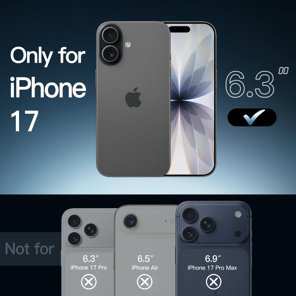 JETech Magnetische Hülle für iPhone 17, Durchsichtig