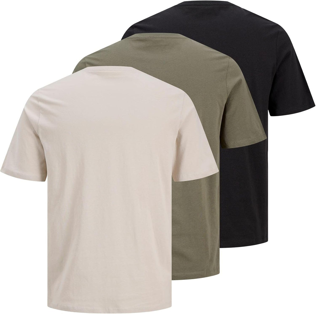 JACK & JONES Herren T-Shirt 3er Pack – Baumwolle, Rundhals, Kurzarm, mit Print – Bequeme Freizeitshirts im modernen Design