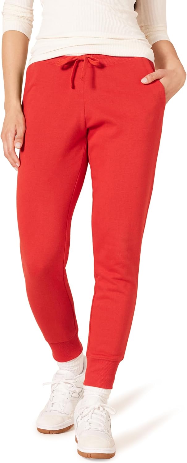 Amazon Essentials Women's Cotton Fleece Jogger Sweatpants with Drawstring (Available in Plus Size)