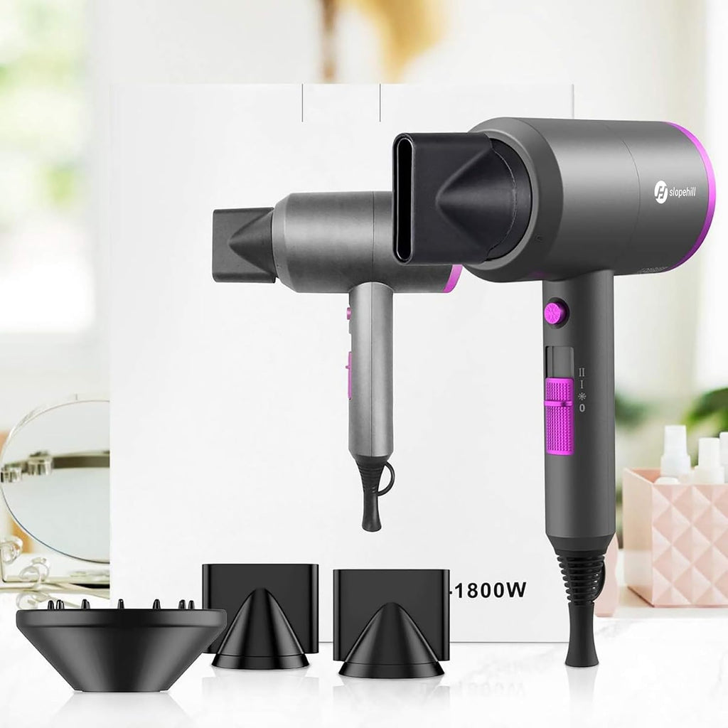 Ionen Föhn AC Motor 1800W Haartrockner slopehill Schnelltrocknen Hair Dryer