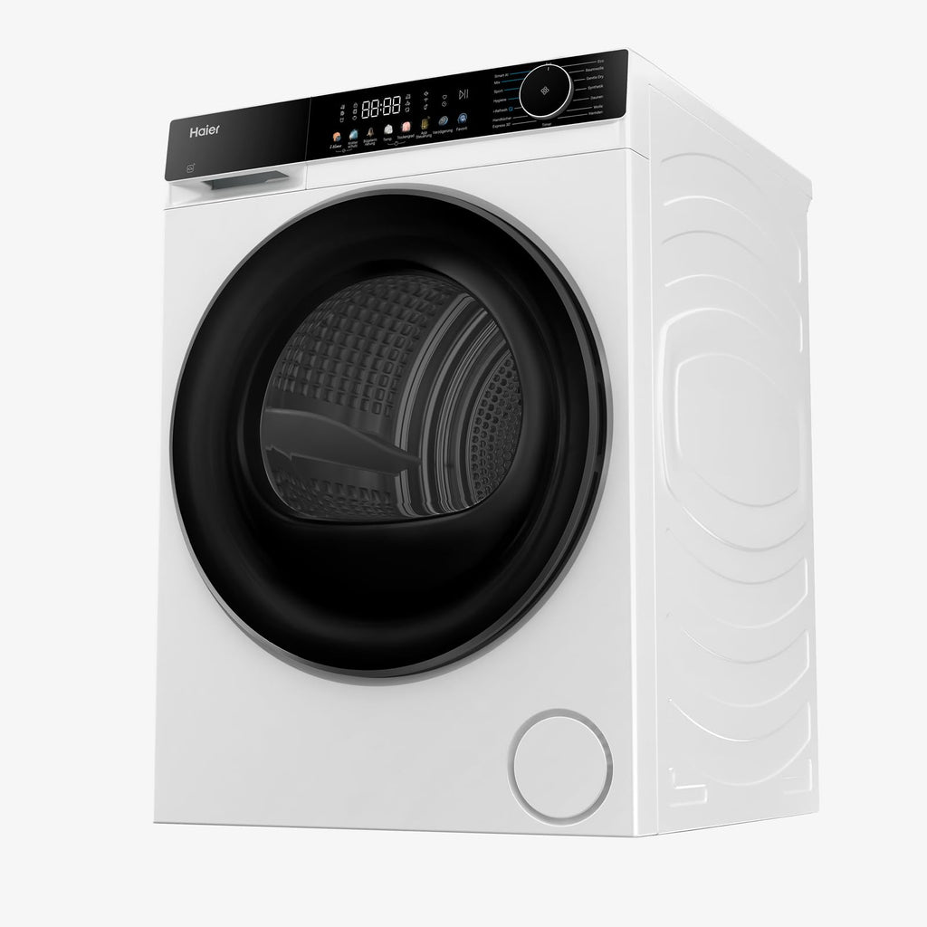 Haier Wärmepumpentrockner 9kg I G7 Serie I Klasse B I AI Power Inverter Motor, iOn Air Fresh, Pillow-Schontrommel, Automatik- & Hygiene-Programm, hOn AppI HD90-B667U1