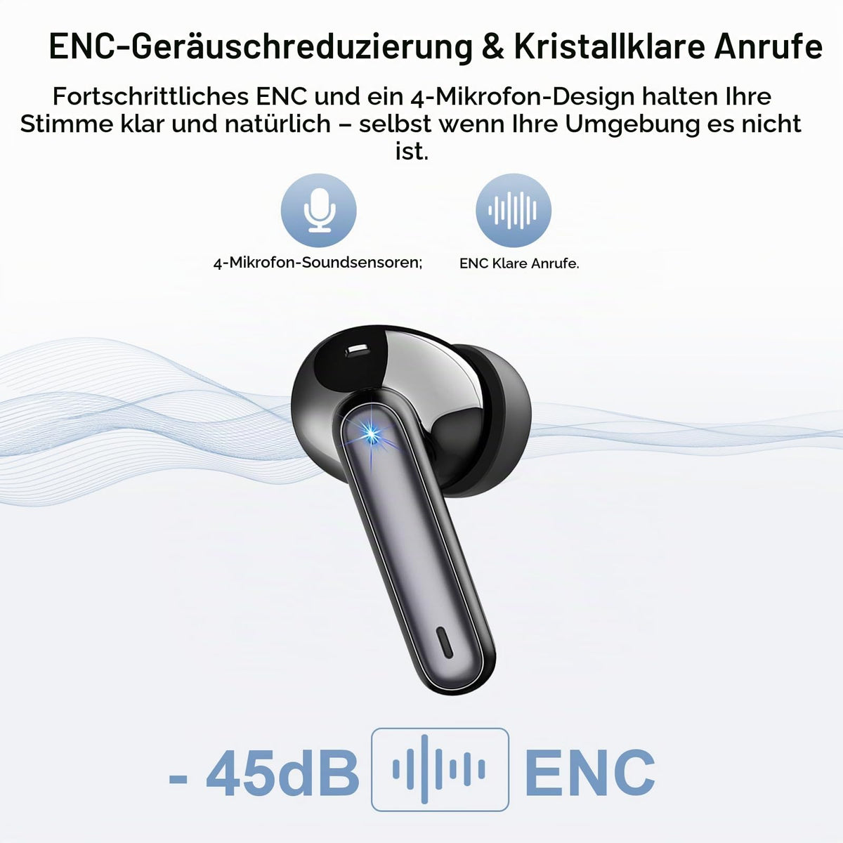 Bluetooth Kopfhörer, Kopfhörer Kabellos Bluetooth 5.4, Tiefer Bass Ohrhörer