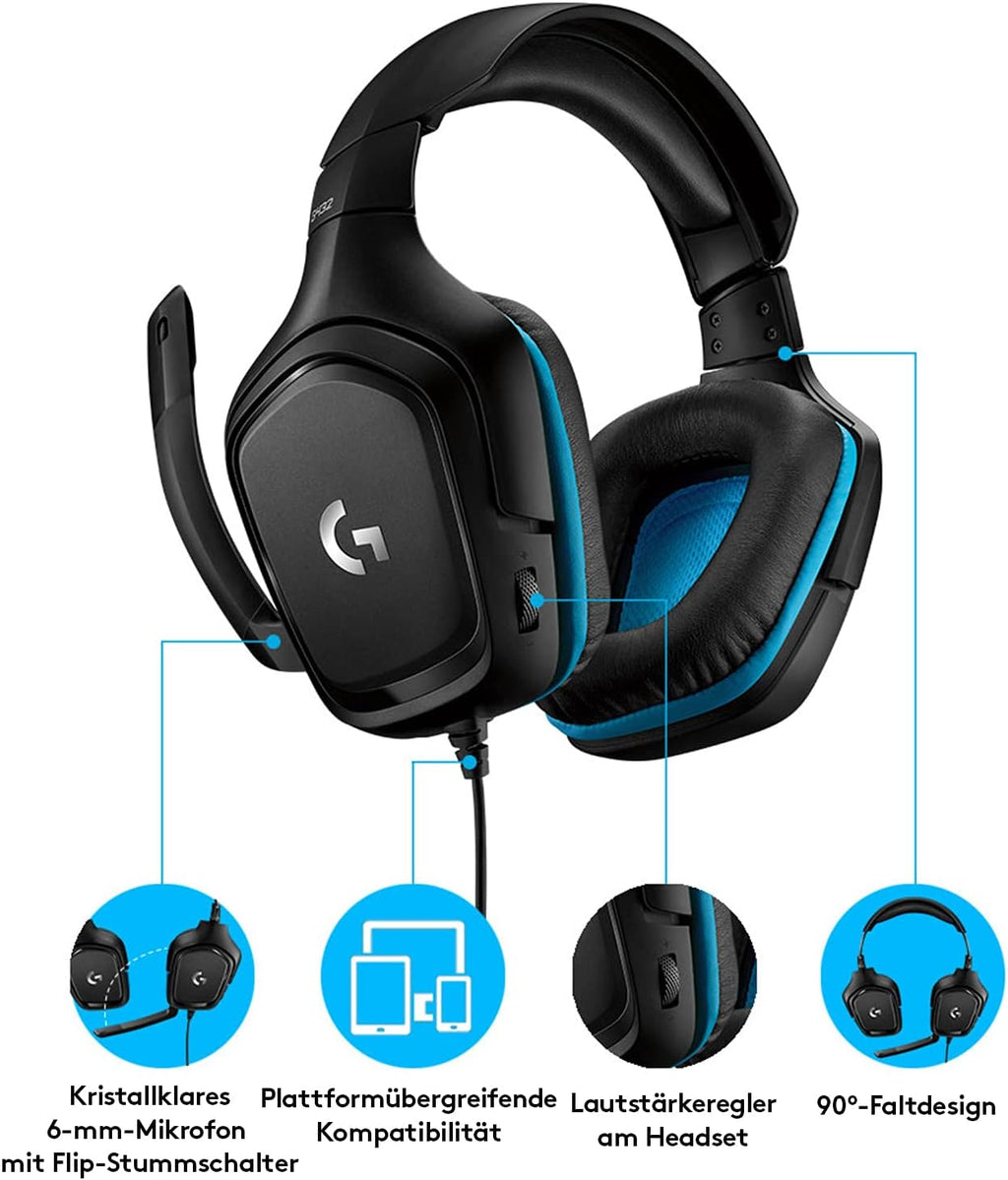 Logitech G432 kabelgebundenes Gaming-Headset