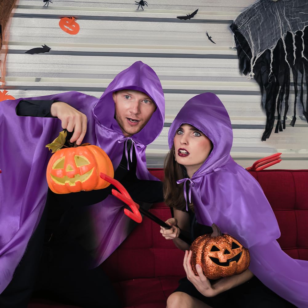Aomig Cape à Capuchon, Déguisement Adulte Unisexe Costume, Cape Sorcier, Halloween Cosplay Costume Cape Longue Cape, Déguisement pour Halloween, Bal Masqué