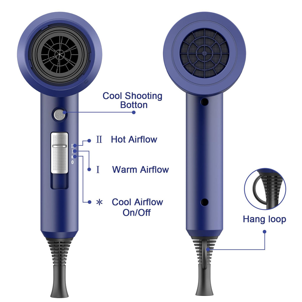 Ionen Föhn AC Motor 1800W Haartrockner slopehill Schnelltrocknen Hair Dryer