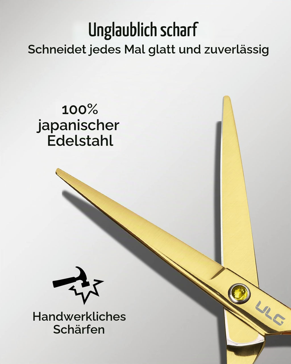 Haarschere Scharfe Friseurschere ULG 6.5 Zoll Präziser Schnitt Haarschnitt japanischer rostfrei edelstahl Rasiermesserscharf Effilierscheren