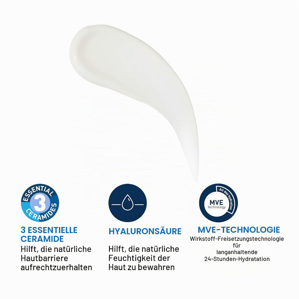 CeraVe Feuchtigkeitsspendende Gesichtscreme LSF 50, UVA- & UVB-Schutz, 50ml