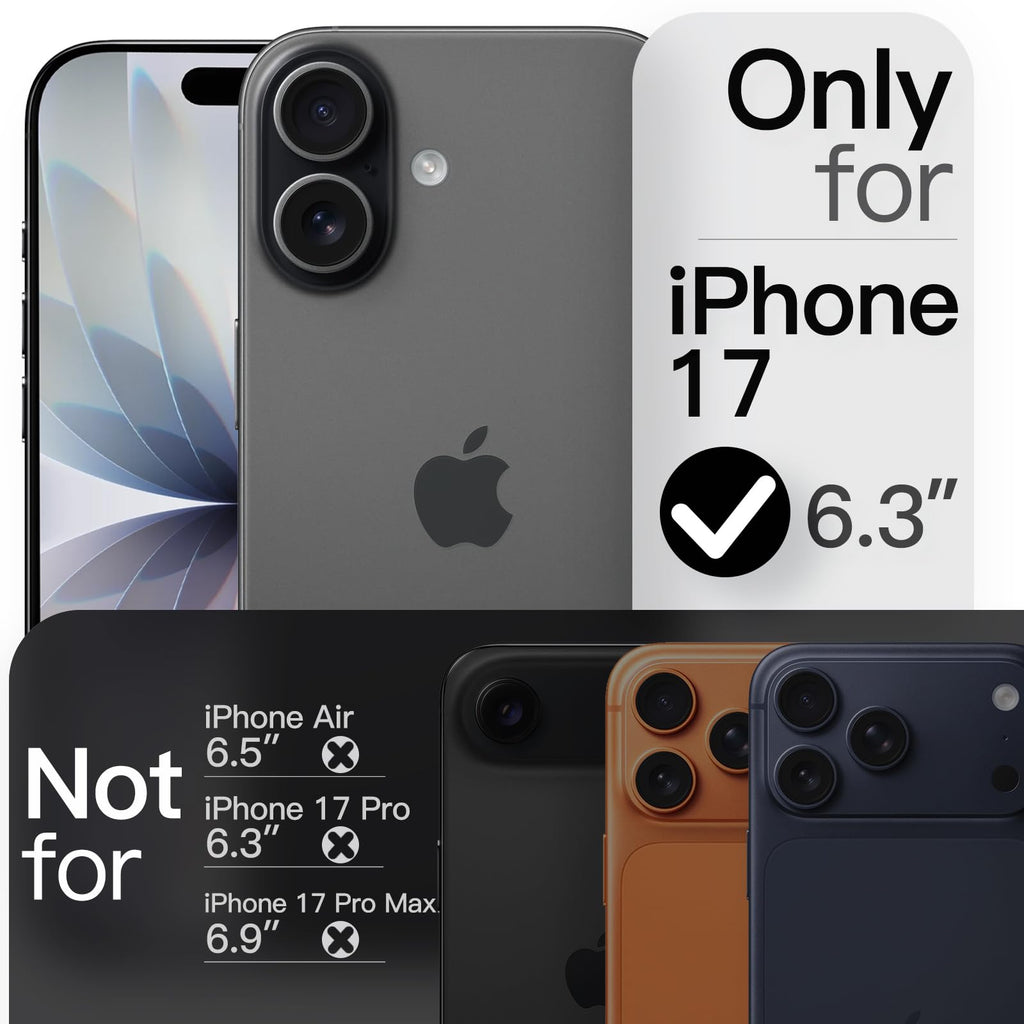 JETech Magnetische Dünne Hülle für iPhone 18 Pro, Schwarz