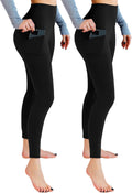 Leafigure 2er Pack High Waist Leggings Damen mit Taschen