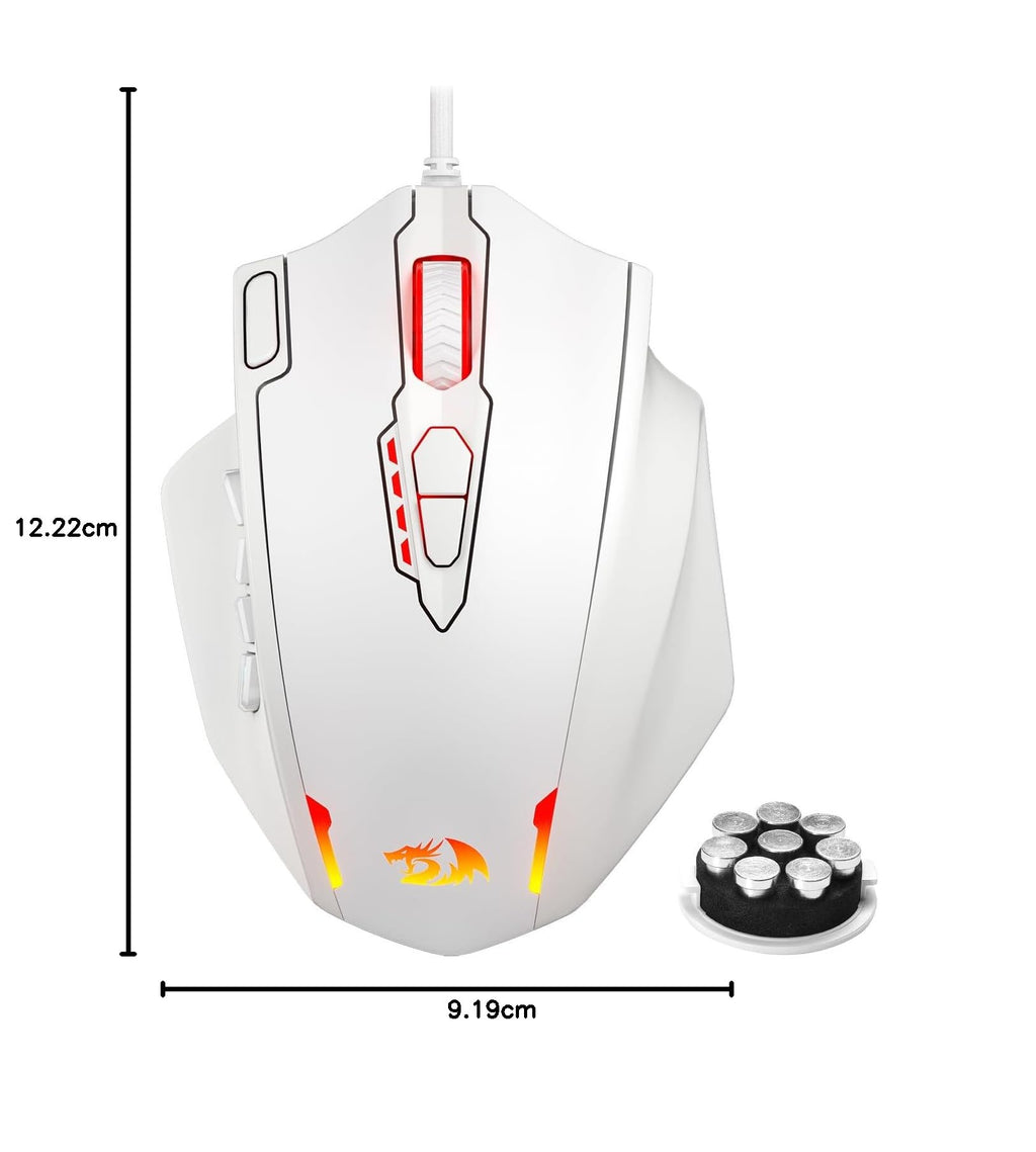 Redragon M908 Impact MMO Gaming Maus Kabelgebunden RGB 12400 DPI