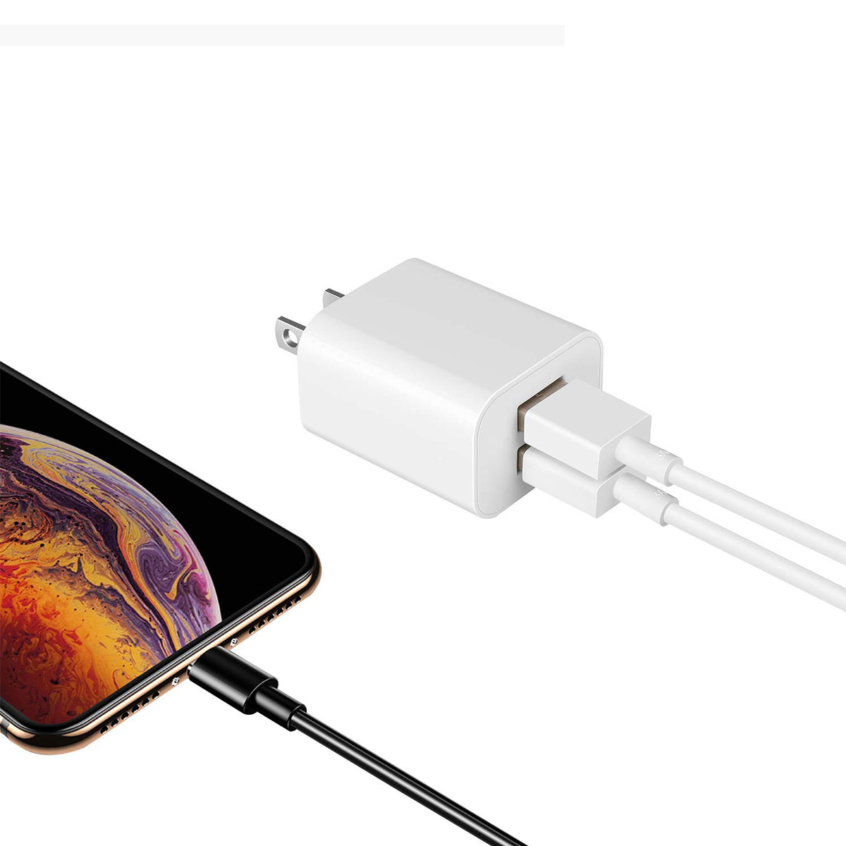 2er Pack USB C Ladegerät, 4 Ports 40W Mehrfach Schnellladegerät Netzteil Power Adapter Für iPhone 18/17/16/15/14/Für iPhone 13/12/11 Pro/Max/Plus/XR/XS/iPad/Samsung Handy, USB C & USB A PD 3.0 Charger