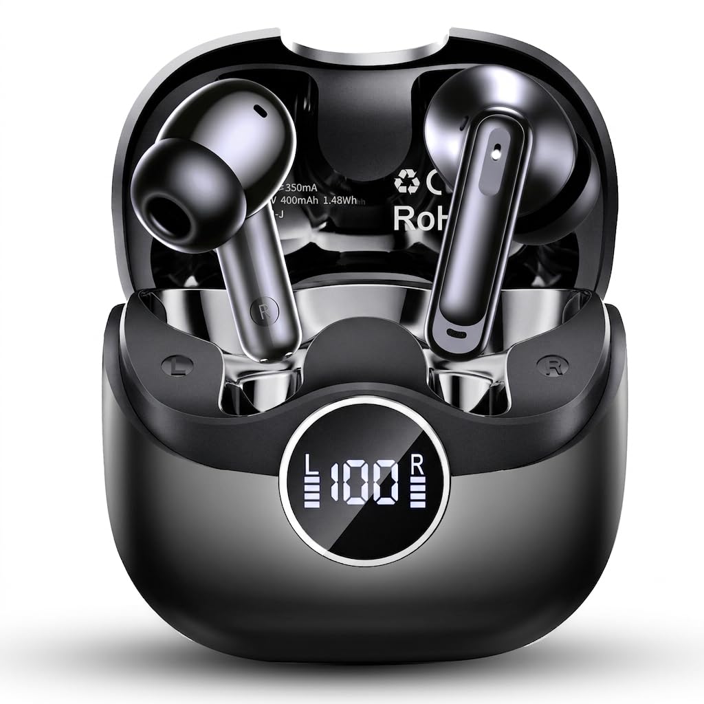 Bluetooth Kopfhörer, Kopfhörer Kabellos Bluetooth 5.4, Tiefer Bass Ohrhörer