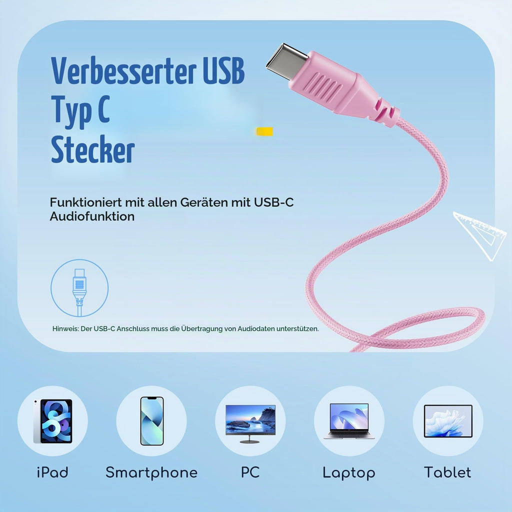 EarFun Kinder Kopfhörer mit 3,5 mm Kabel, Lautstärkebegrenzung, Blau-grün