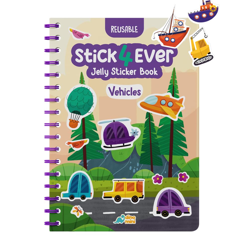 Stick4Ever Jelly Sticker Book® - for Kids - Waterproof