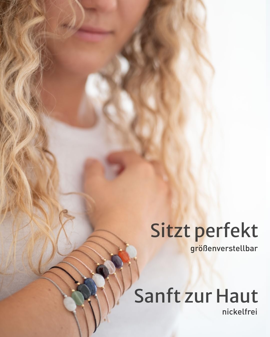 happymaker Edelstein Armband Damen als Kraftgeber, handmade in Deutschland