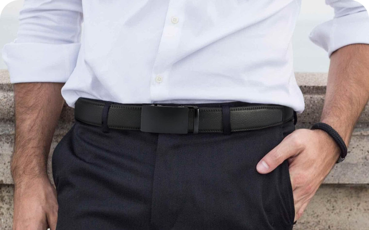CHAOREN Gürtel Herren, Automatik Ledergürtel Herren 35mm ohne Löcher
