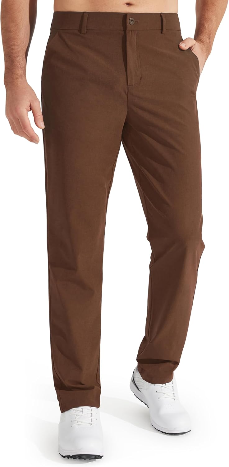 Libin Herren Golfhose Stretch Business-Hose 30"/32"/34" schnelltrocknende, leichte, bequeme Freizeithose mit Taschen