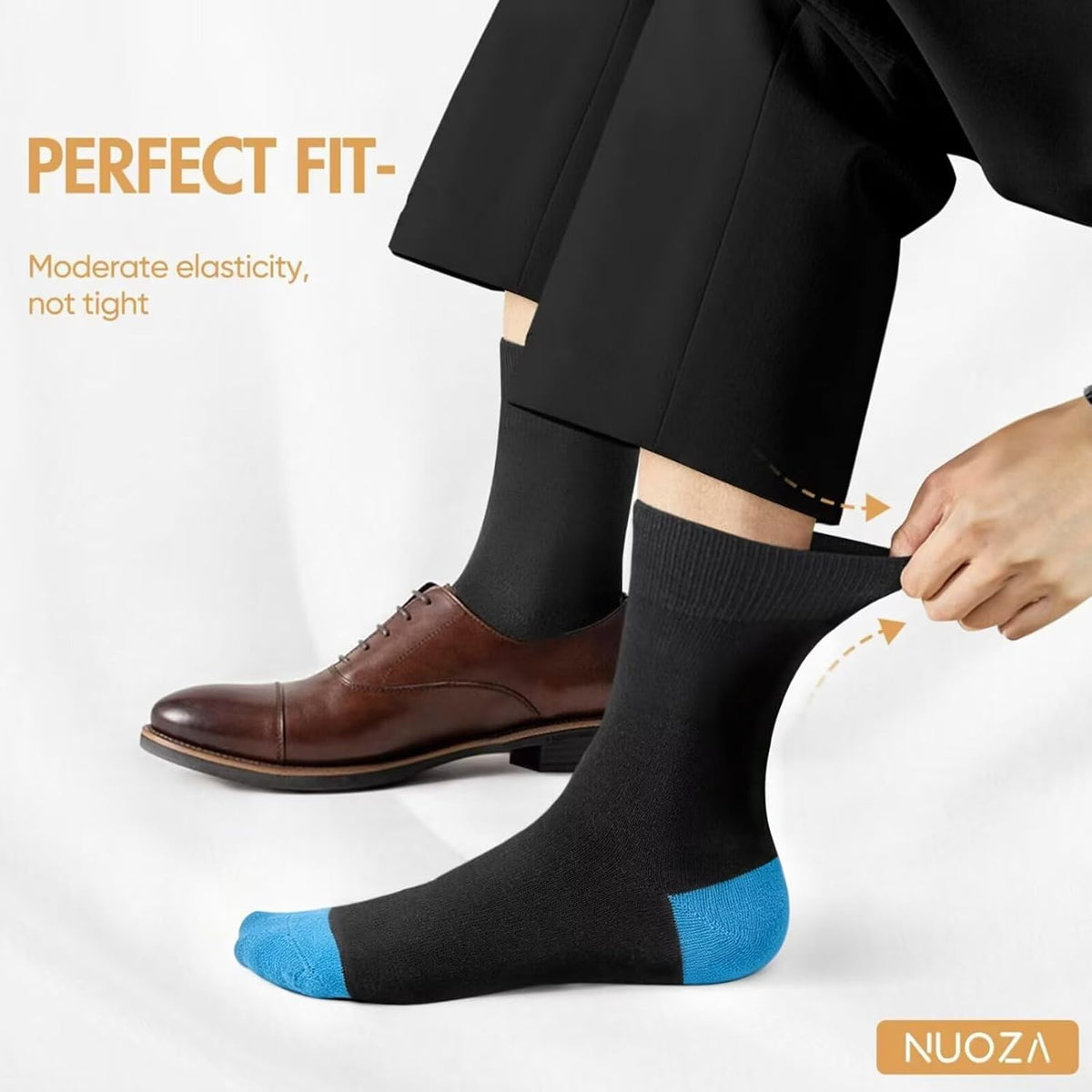 NUOZA 12 Paar Socken Herren Damen Baumwolle Business Atmungsaktive Socks