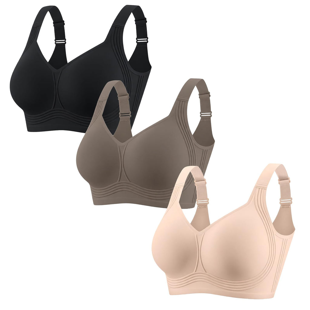 PoseFree Jelly Bras for Women, Wireless No Underwire, Full Coverage Support
