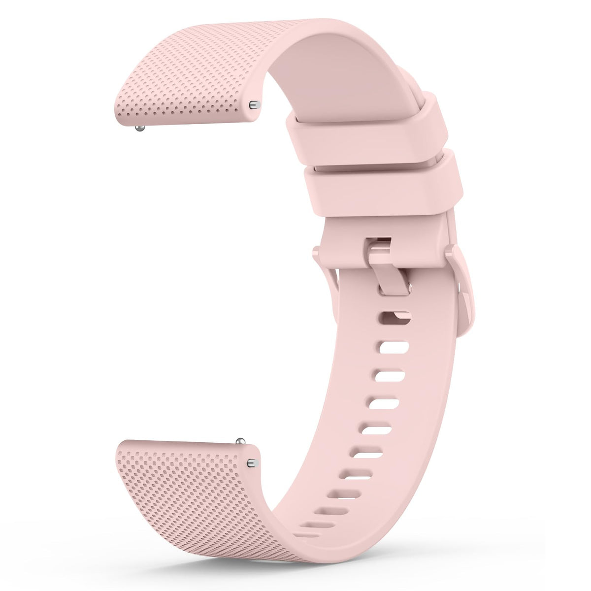 Wanme 20mm Bracelet de Montre en Silicone, Souple Bracelet de Replacement en Dégagement Rapide avec Boucle en Même Couleur Homme Femme 20mm, Starlight