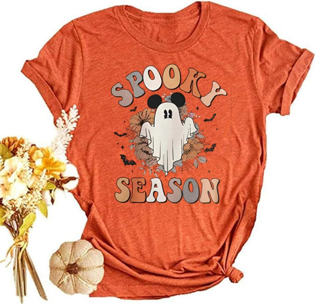 Halloween-Kürbis-Shirts für Damen, Herbst-T-Shirts, niedliche grafische Herbst-Shirts, Thanksgiving-Oberteile