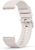 Wanme 20mm Bracelet de Montre en Silicone, Souple Bracelet de Replacement en Dégagement Rapide avec Boucle en Même Couleur Homme Femme 20mm, Starlight