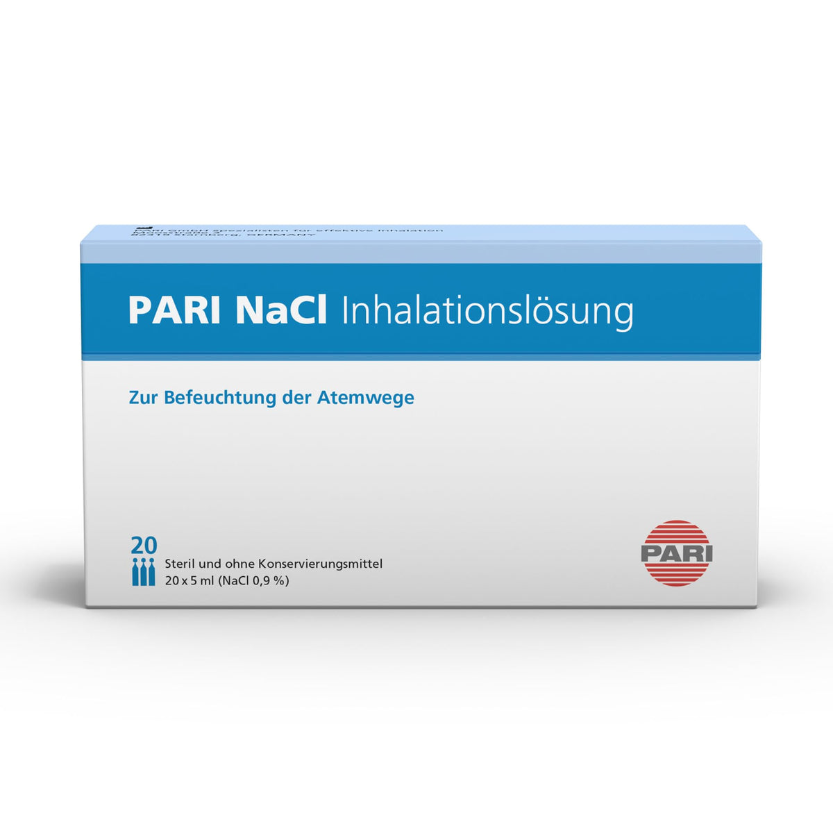 PARI NaCl 0,9% Inhalationslösung - isoton (0,9% Kochsalz),60 x 2,5 ml