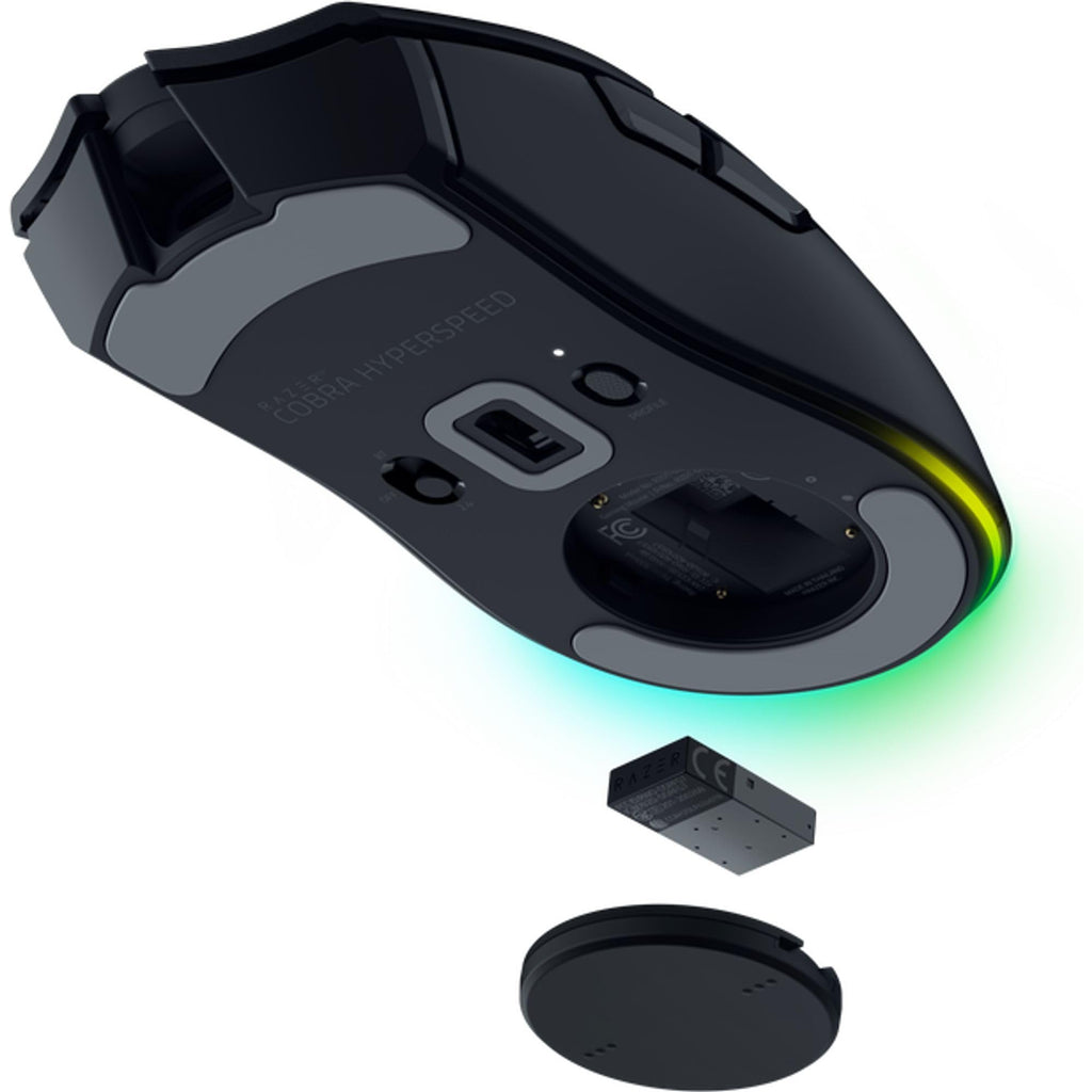Razer Cobra Pro - kabellose Gaming-Maus mit RGB - Optischer Focus Pro Sensor mit 30K DPI (10 Anpassbare Tasten, HyperSpeed Wireless Polling 8K Hz, Bluetooth, Chroma-Beleuchtung mit 11 Zonen) Weiß
