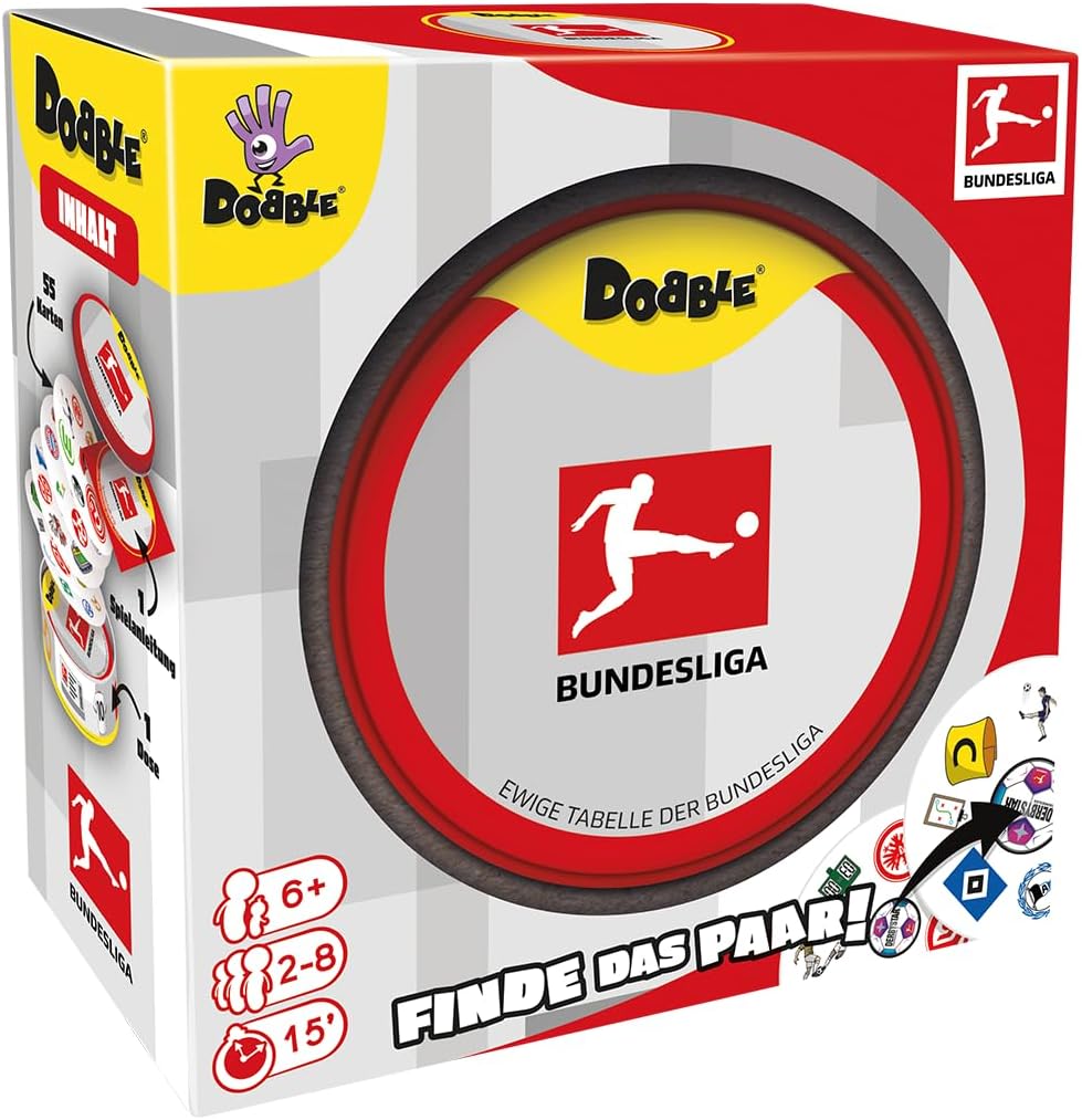 Asmodee, Dobble Bundesliga, Rasantes Familienspiel, Deutsch
