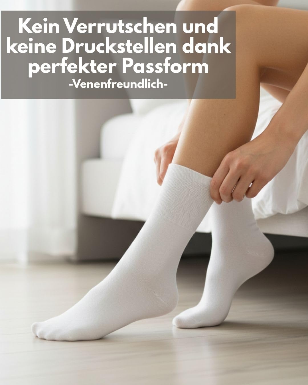 sockenkauf24 Diabetikersocken ohne Gummi & ohne Naht 97% Baumwolle (6 Paar) Diabetiker Socken mit Komfortbund für Damen & Herren