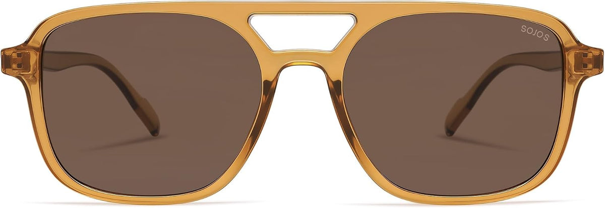 SOJOS Retro Aviator Sunglasses Womens Mens,Trendy Rectangle Shades SJ2202