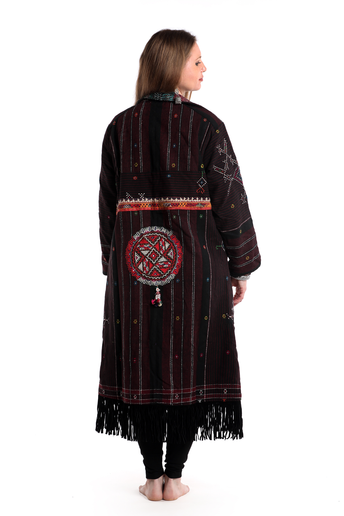 Abrigo tipo kimono de lana merino, poco común, n.º 63