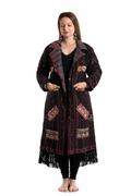 Abrigo tipo kimono de lana merino, poco común, n.º 63